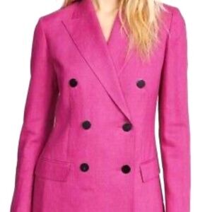 Theory Blazer, Magenta, Linen, Size 2